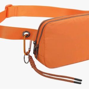 Fanny Packs Adjustable Strap, Bum Bag for Running Hiking Travel Workout (Orange)